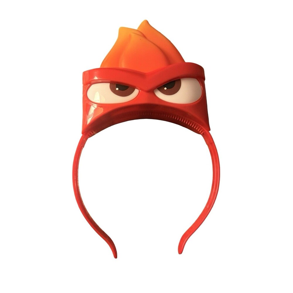 Disney Pixar Inside Out Anger Light Up Headband Red Orange Costume New